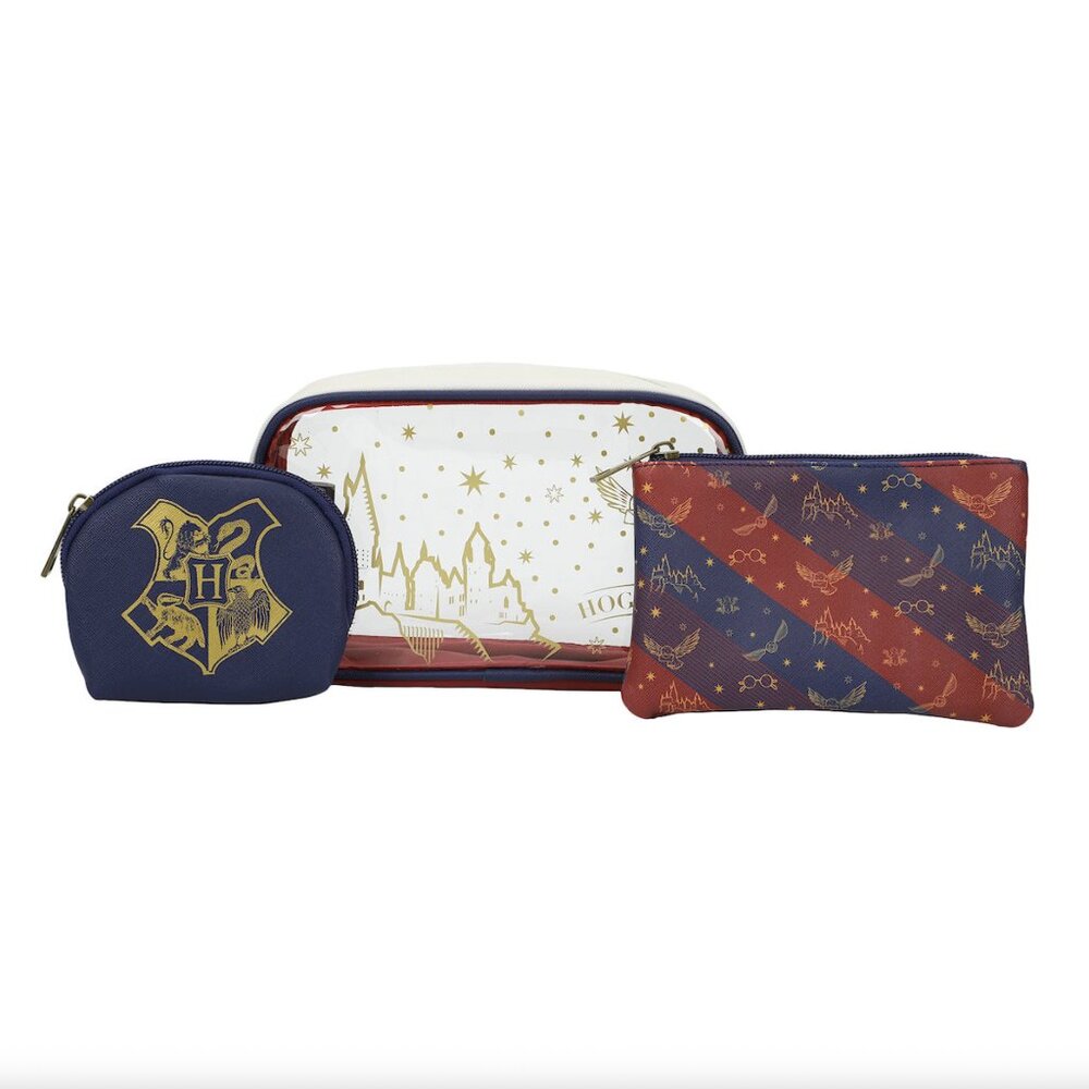 Harry Potter Hogwarts Travel Cosmetic Bags - Set of 3
